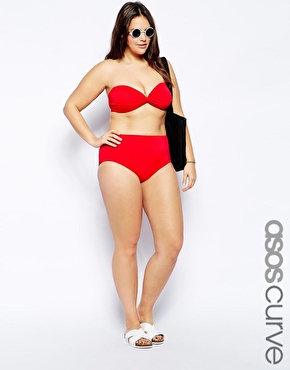 Asos Curve crveni bikini XL