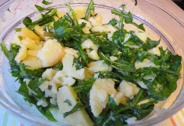 Salata regmet / radič (listovi maslačka) i krumpir