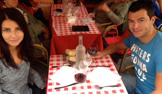 Pariz, večera u restoranu