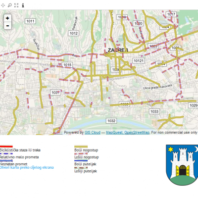 BICIKLISTIČKA KARTA ZAGREBA: Kojim ulicama i cestama sigurno voziti bicikl