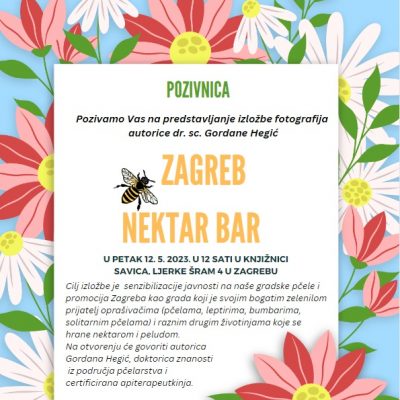 NAJAVA: Izložba fotografija Zagreb nektar bar o medonosnom zelenilu metropole