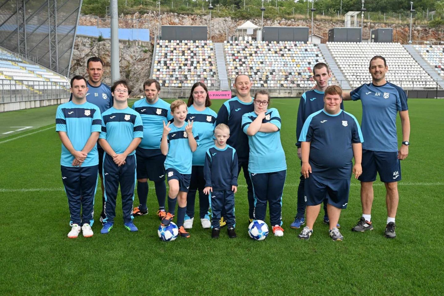 Trening momčadi NK Rijeka s Down sindromom na stadionu na Rujevici