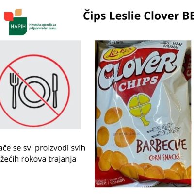 Povlačenje iz prodaje čipsa Leslie Clover BBQ