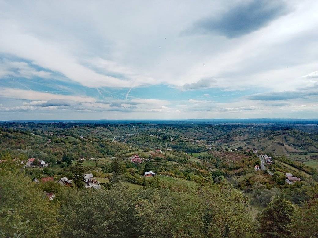 Pogled s terase kleti Šumski dvor u Svetoj Jani