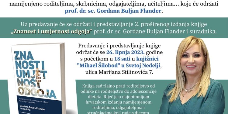 Promocija knjige Znanost i umjetnost odgoja u Svetoj Nedelji