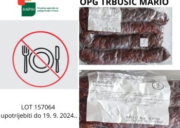 Opoziv kobasica OPG Marko Trbušić zbog listerije