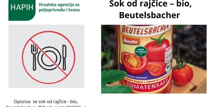 Opoziv soka od paradajza Beutelsbachera iz BioPlaneta