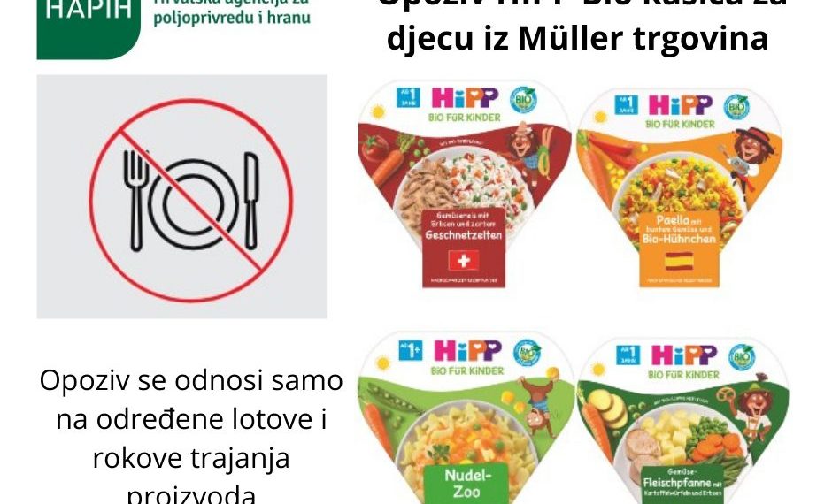 Opoziv Hippovih kašica iz Müller trgovina