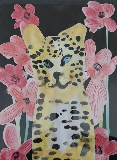 Na prvoj samostalnoj izložbi autističnog mladića koji ne govori riječima nego slikama Leopard Jakov Knezevic Jakov Knežević: Leopard