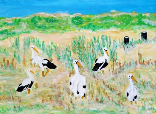 Umjetnost bez granica: Prizori iz Hrvatske na platnima umjetnika koji slikaju ustima i nogama Marija Glavicic Pocuc Park prirode Lonjsko polje "Park prirode Lonjsko polje", Marija Glavičić Počuć