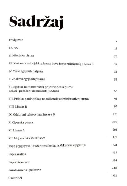Sadržaj knjige Početci pismenost u Europi